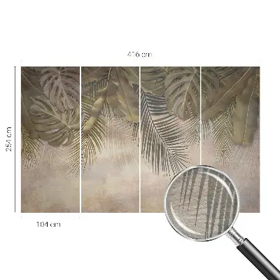 Papier peint photographique intissé feuilles tropicales