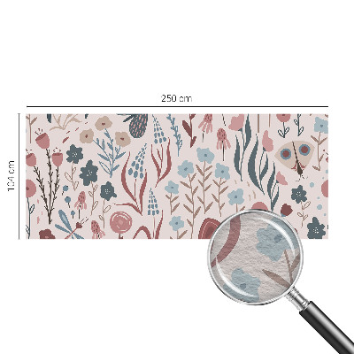 Papier peint panoramique intissé Kvety hmyz