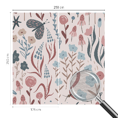 Papier peint panoramique intissé Kvety hmyz