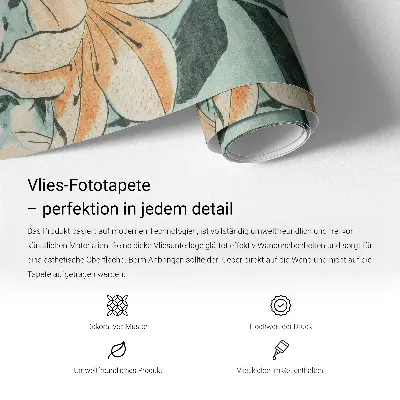 Papier peint photo sur tissu non tissé fleurs insectes