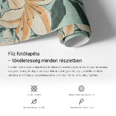 Papier peint photo sur tissu non tissé fleurs insectes