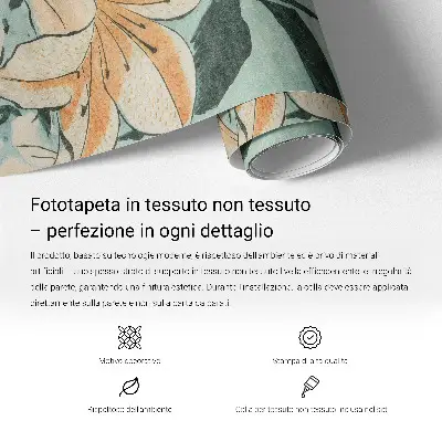 Papier peint photo sur tissu non tissé fleurs insectes