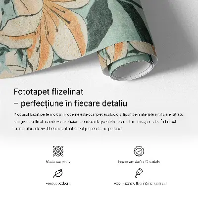 Papier peint photo sur tissu non tissé fleurs insectes