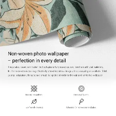 Papier peint photo sur tissu non tissé fleurs insectes