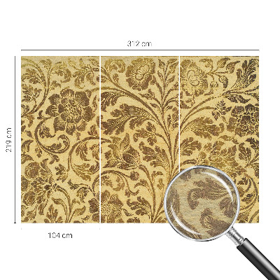 Papier peint panoramique sur mesure avec un motif floral