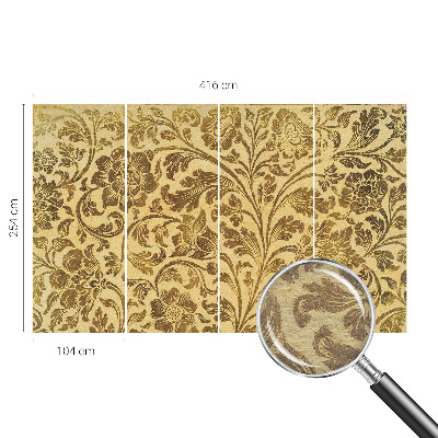 Papier peint panoramique sur mesure avec un motif floral