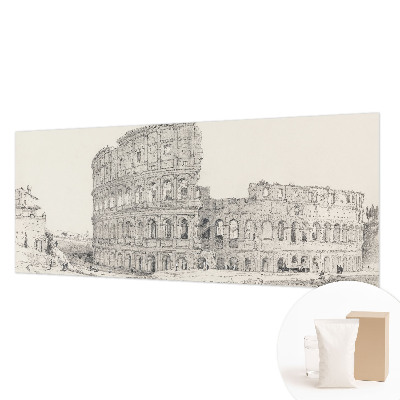 Papier peint panoramique salon avec un motif de ruines antiques