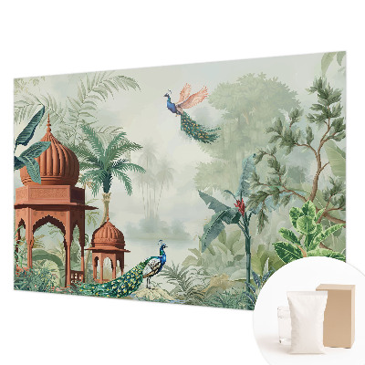 Papier peint panoramique chambre adulte avec le motif Pávie záhrady