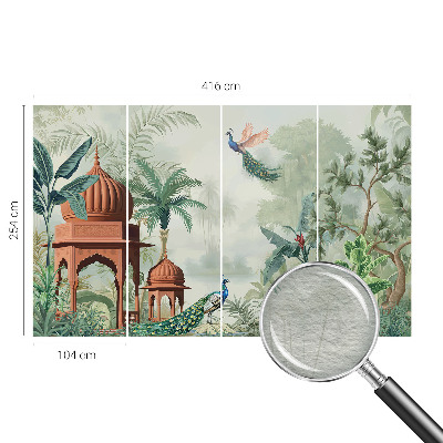 Papier peint panoramique chambre adulte avec le motif Pávie záhrady
