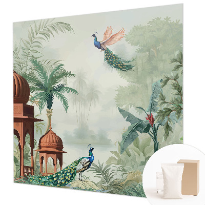 Papier peint panoramique chambre adulte avec le motif Pávie záhrady