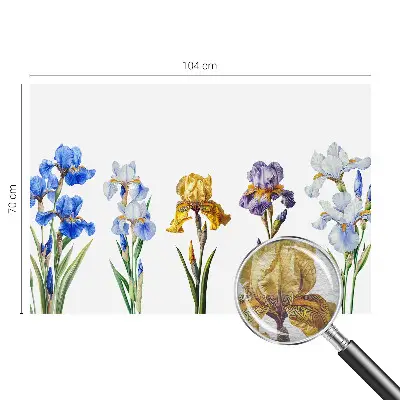 Papier peint photo sur tissu non tissé fleurs d'iris