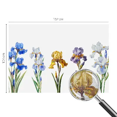 Papier peint photo sur tissu non tissé fleurs d'iris