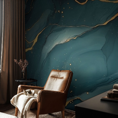 Papier peint panoramique haut de gamme Tmavomodrá abstrakcia