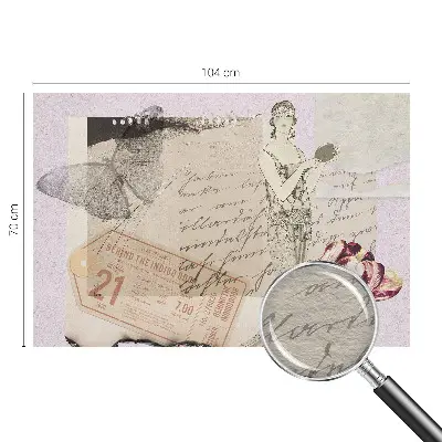 Papier peint photo imprimé sur tissu non tissé collage nostalgique