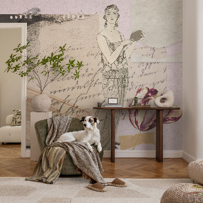 Papier peint photo à motif d'une mosaïque nostalgique