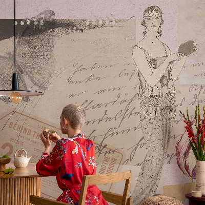 Papier peint photo à motif d'une mosaïque nostalgique