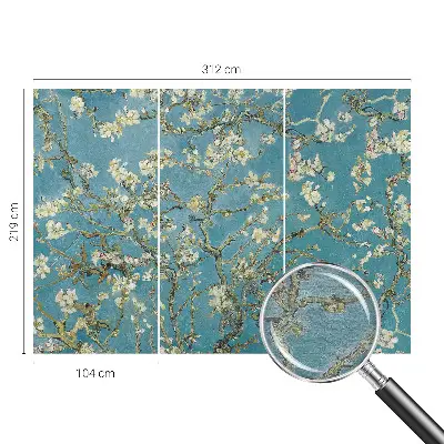 Papier peint photo sur tissu non tissé branches fleuries
