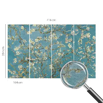 Papier peint photo sur tissu non tissé branches fleuries