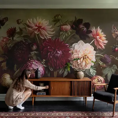 Papier peint intissé majesté florale