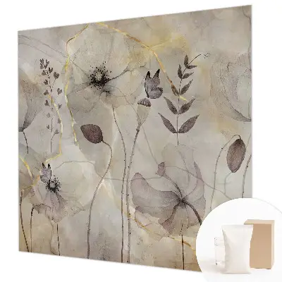 Papier peint photo imprimé sur tissu non tissé Fleurs délicates