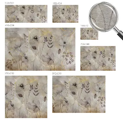 Papier peint photo imprimé sur tissu non tissé Fleurs délicates