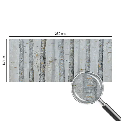 Papier peint photographique sur tissu non tissé bouleaux