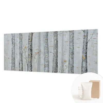 Papier peint photographique sur tissu non tissé bouleaux