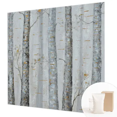 Papier peint photographique sur tissu non tissé bouleaux
