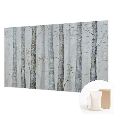 Papier peint photographique sur tissu non tissé bouleaux