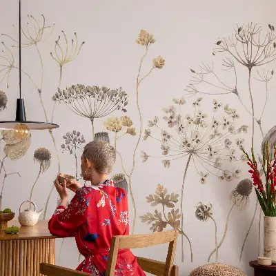 Papier peint intissé fleurs sauvages