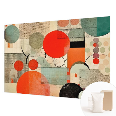 Papier peint panoramique sur mesure avec un motif abstrait coloré