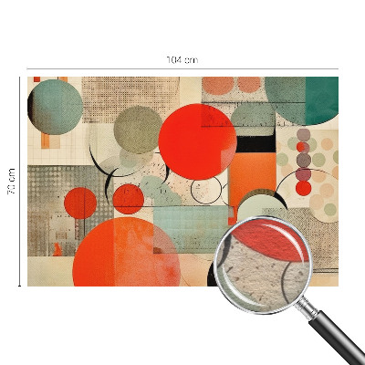 Papier peint panoramique sur mesure avec un motif abstrait coloré