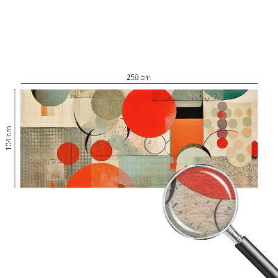 Papier peint panoramique sur mesure avec un motif abstrait coloré