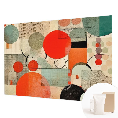 Papier peint panoramique sur mesure avec un motif abstrait coloré