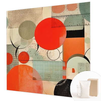 Papier peint panoramique sur mesure avec un motif abstrait coloré