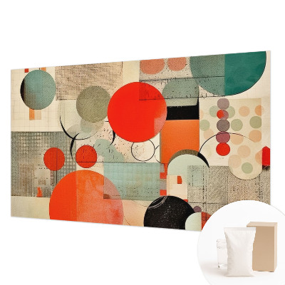 Papier peint panoramique sur mesure avec un motif abstrait coloré