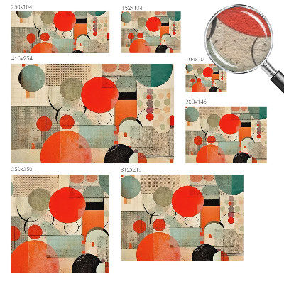 Papier peint panoramique sur mesure avec un motif abstrait coloré