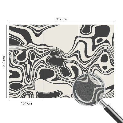 Papier peint panoramique chambre adulte avec des lignes dynamiques
