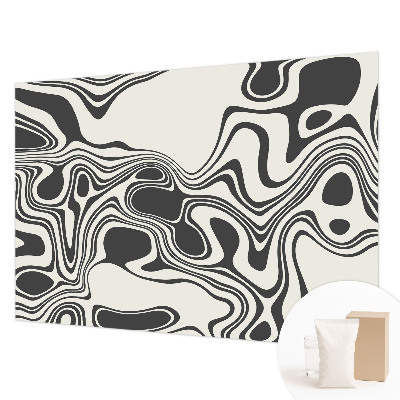 Papier peint panoramique chambre adulte avec des lignes dynamiques