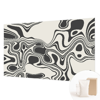 Papier peint panoramique chambre adulte avec des lignes dynamiques