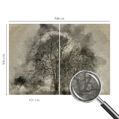 Papier peint photographique sur tissu non tissé Arbres mystérieux