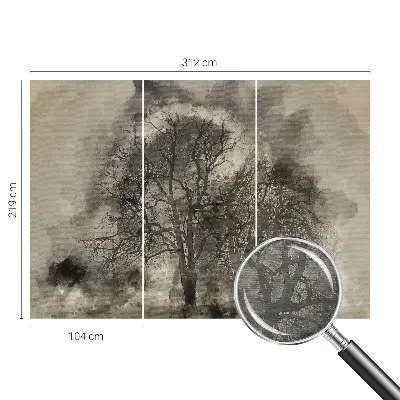 Papier peint photographique sur tissu non tissé Arbres mystérieux