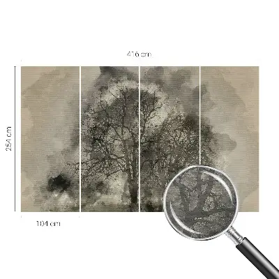 Papier peint photographique sur tissu non tissé Arbres mystérieux