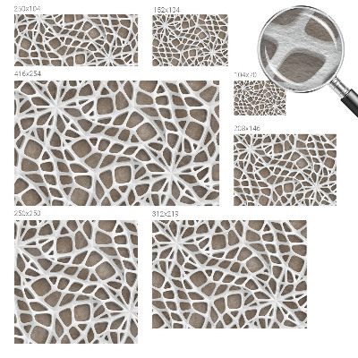 Décoration murale panoramique intissé avec un motif de maille en dentelle