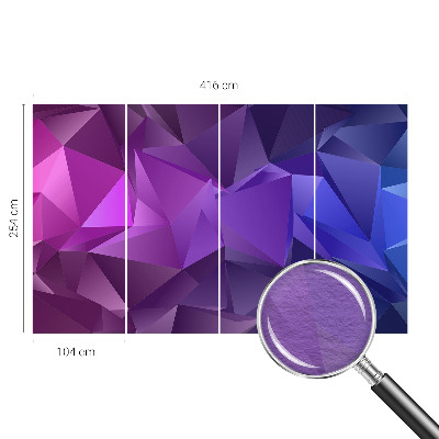 Papier peint photo avec des triangles violets