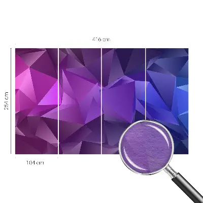 Papier peint intissé imprimé Triangles violets