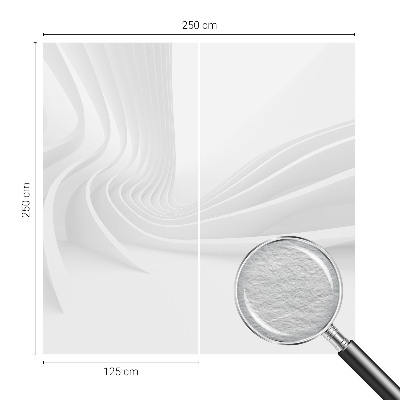 Tapisserie murale avec un motif de lignes ondulées