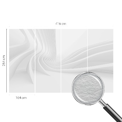 Tapisserie murale avec un motif de lignes ondulées