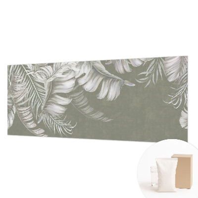 Poster mural panoramique avec un motif de feuilles délicates