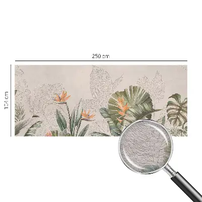 Papier peint photographique sur tissu non tissé fleurs tropicales